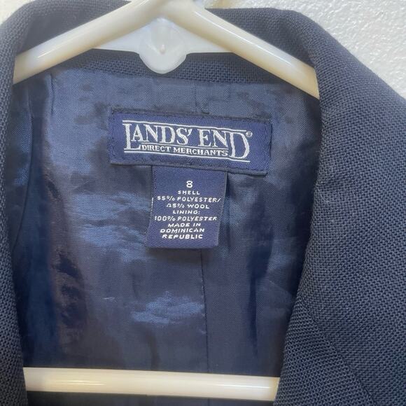 Lands’ End boys Navy suit jacket Sz 8 - Picture 2 of 7